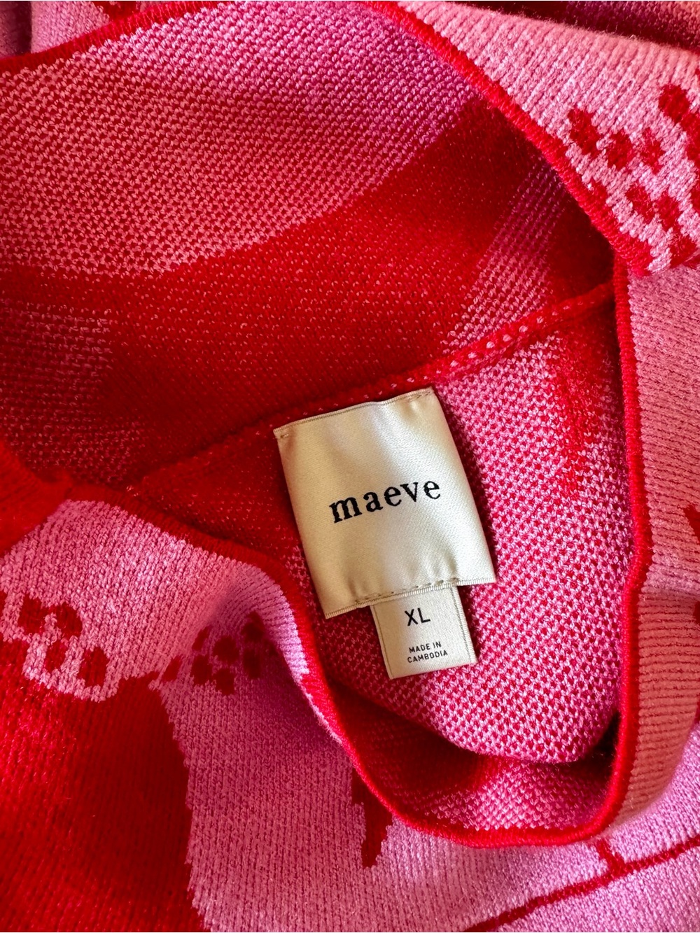 NWT Maeve red & pink mock neck sweater XL - Picture 8 of 12
